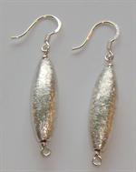 Hotsjok design frosted sterling s�lv �reringe.